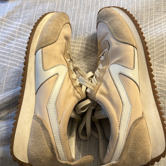 RAG & BONE Women’s Retro Runner Sneakers Tan Oyster Grey Size 37/ 7 US - Picture 10 of 12